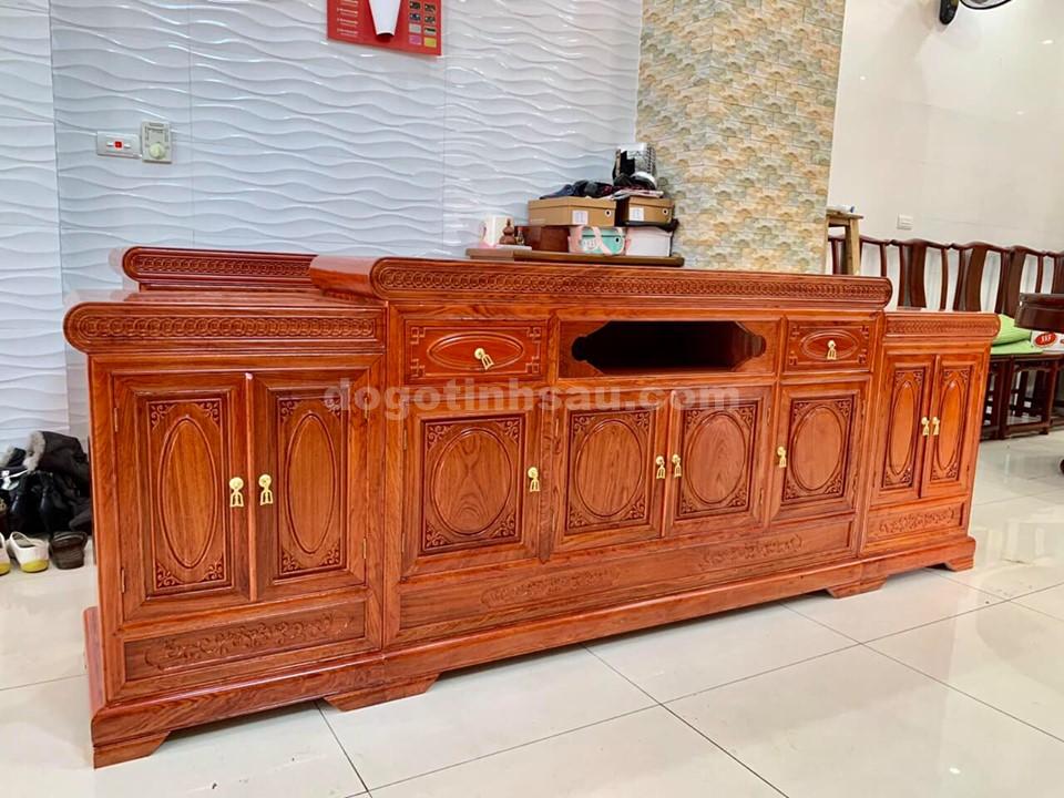 Kệ tivi mõ lồi gỗ hương đá ke mo huong da - Kệ tivi mõ lồi gỗ hương đá